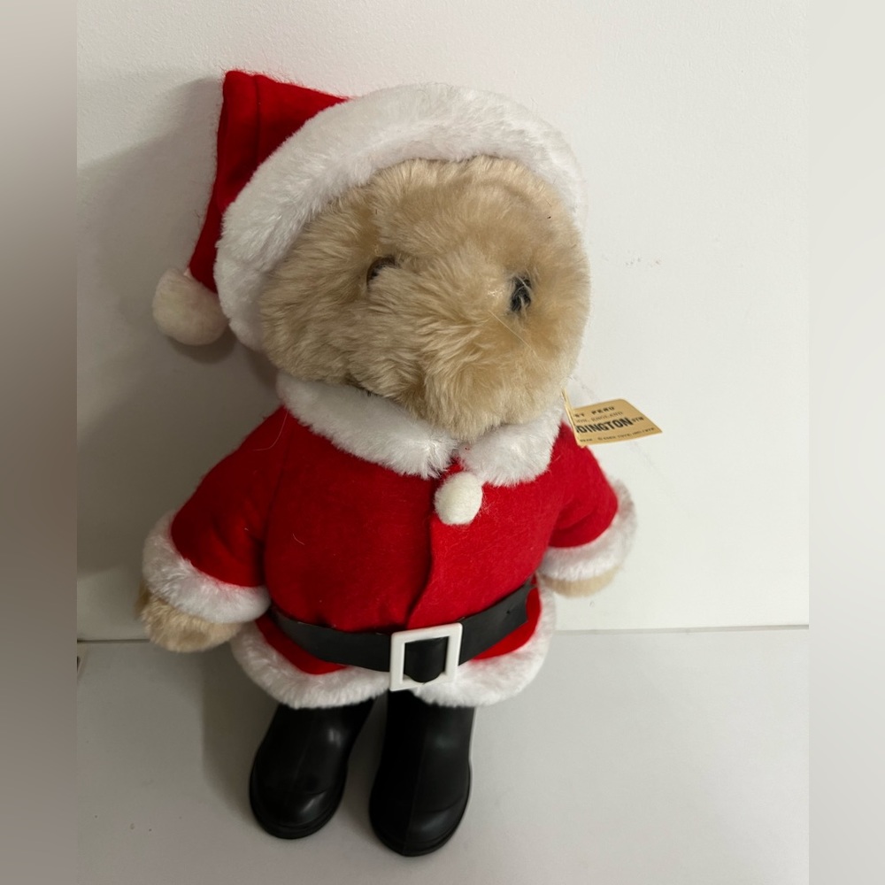 Vintage Paddington stuffed Santa bear Eden toys